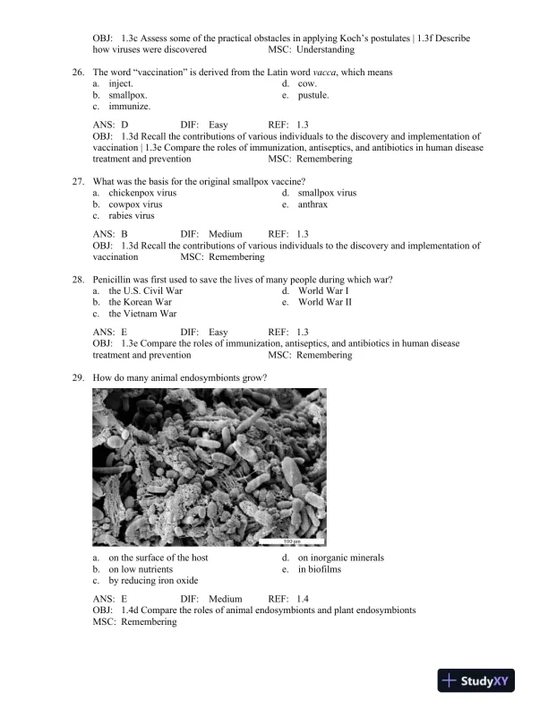 Microbiology: An Evolving Science Fourth Edition Test Bank - Page 7 preview image
