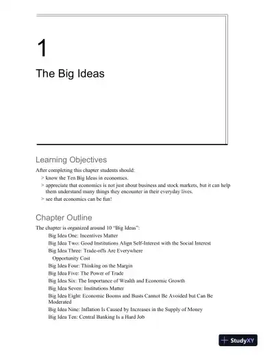 Class Notes For Modern Principles: Microeconomics, 4th Edition - Page 1 preview image