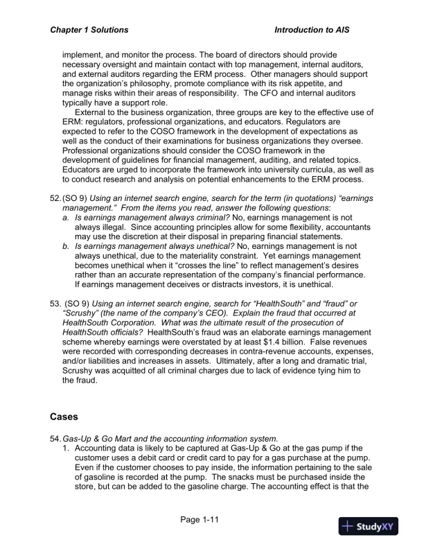 Solution Manual for Accounting Information Systems: The Processes and Controls , 2nd Edition - Page 12 preview image
