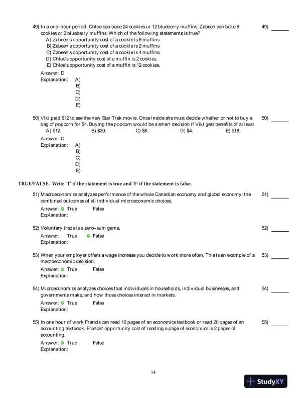 Economics For Life: Smart Choices For You, 1st Edition Test Bank - Page 15 preview image