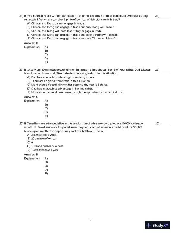 Economics For Life: Smart Choices For You, 1st Edition Test Bank - Page 8 preview image