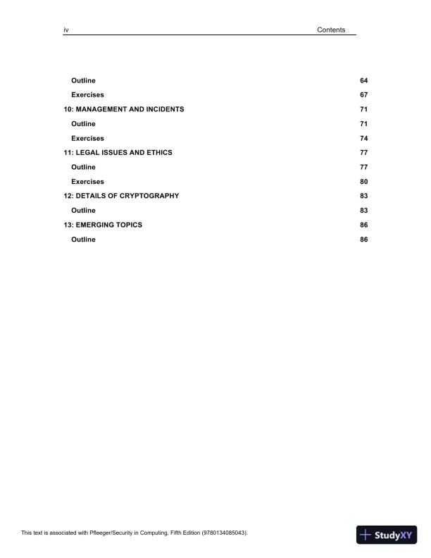 Solution Manual for Security in Computing, 5th Edition - Page 4 preview image