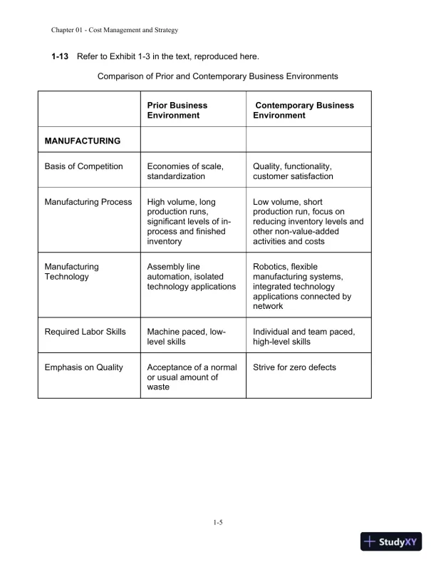 Cost Management: A Strategic Emphasis 7th Edition Solution Manual - Page 6 preview image