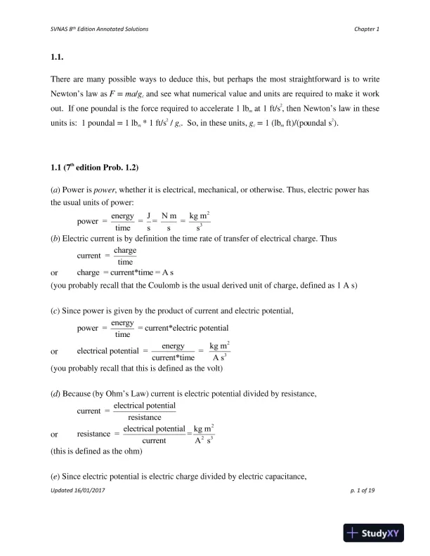 Solution Manual For Introduction to Chemical Engineering Thermodynamics, 8th Edition - Page 1 preview image