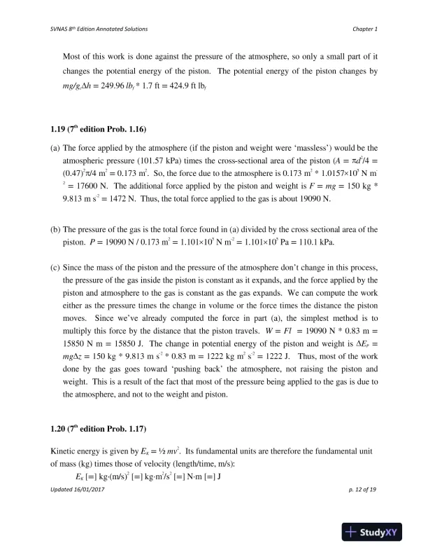 Solution Manual For Introduction to Chemical Engineering Thermodynamics, 8th Edition - Page 13 preview image