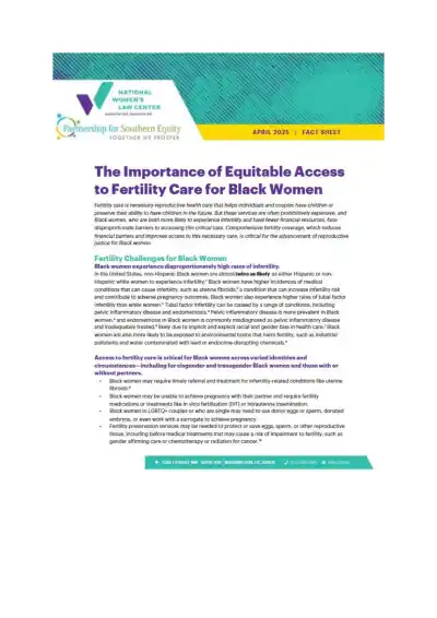 Equitable Access to Fertility Care for Black Women - Page 1 preview image