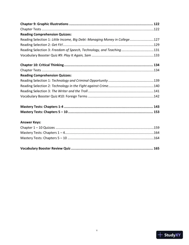 Test Bank for Bridging The Gap: College Reading, 13th Edition - Page 5 preview image