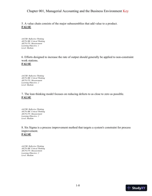 Test Bank For Managerial Accounting, 13th Edition - Page 9 preview image