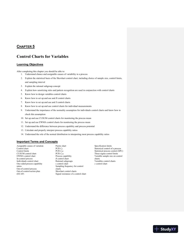 Solution Manual For Managing, Controlling, and Improving Quality, 1st Edition - Page 25 preview image