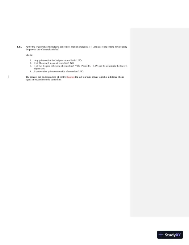 Solution Manual For Managing, Controlling, and Improving Quality, 1st Edition - Page 27 preview image