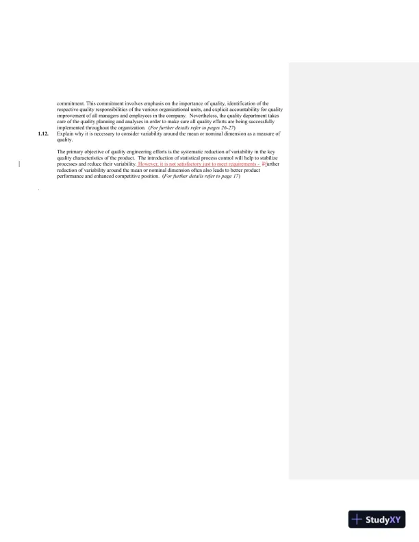 Solution Manual For Managing, Controlling, and Improving Quality, 1st Edition - Page 3 preview image