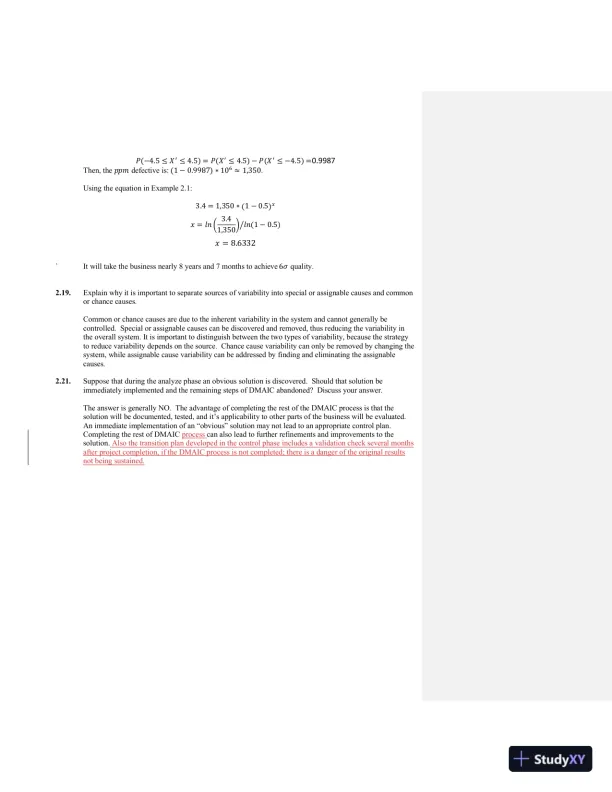 Solution Manual For Managing, Controlling, and Improving Quality, 1st Edition - Page 5 preview image