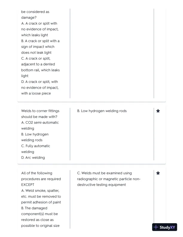 IICL Container Inspector's Pracice Exam with Answers (80 Solved Questions) - Page 7 preview image