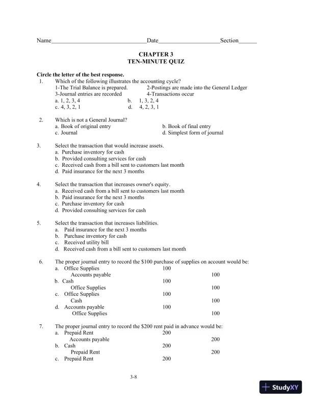 Class Notes for College Accounting: A Practical Approach, 14th Edition - Page 29 preview image