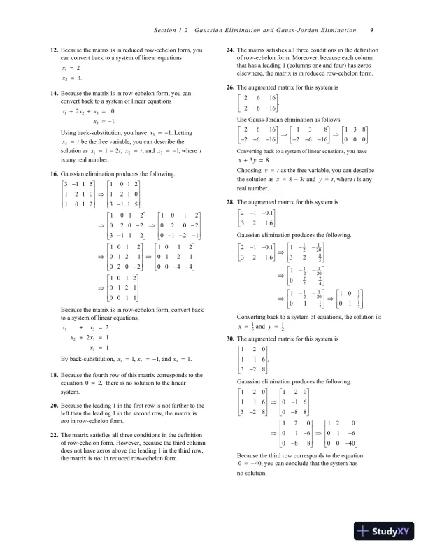 Elementary Linear Algebra, 8th Edition Solution Manual - Page 12 preview image