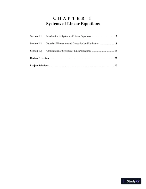 Elementary Linear Algebra, 8th Edition Solution Manual - Page 4 preview image