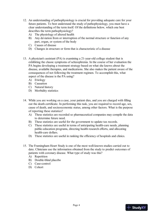 Test Bank for Pathophysiology: Concepts of Altered Health States, 8th Edition - Page 5 preview image