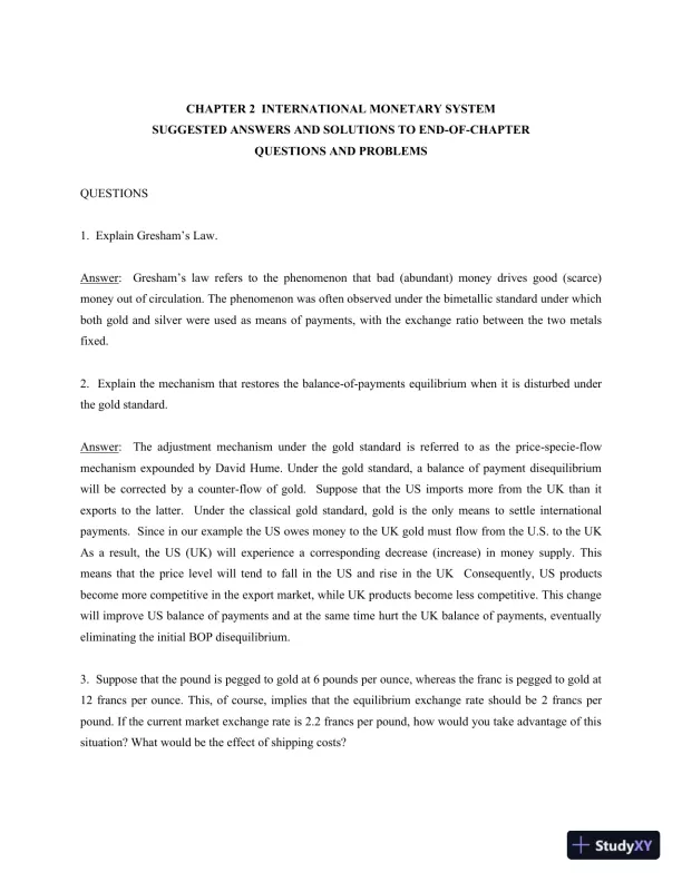 Solution Manual For International Financial Management, 3rd Edition - Page 13 preview image
