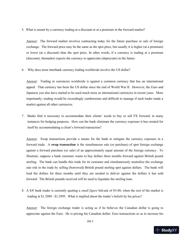 Solution Manual For International Financial Management, 3rd Edition - Page 29 preview image