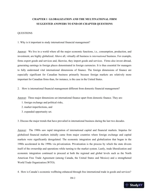 Solution Manual For International Financial Management, 3rd Edition - Page 3 preview image