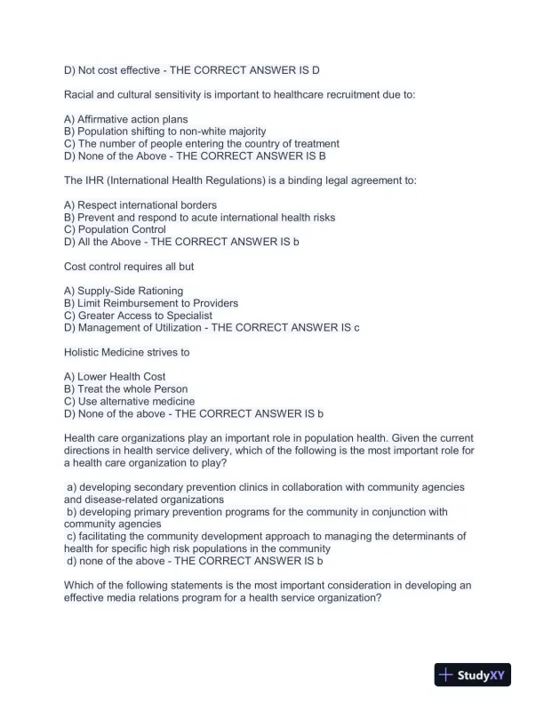 WGU C429 Health Care Assessment Practice Exam With Answers (115 Solved Questions) - Page 3 preview image