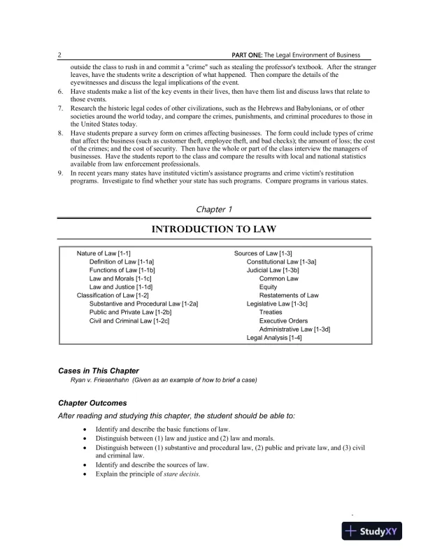 Smith And Roberson's Business Law, 17th Edition Solution Manual - Page 3 preview image