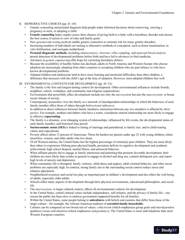 Exploring Lifespan Development, 4th Edition Class Notes - Page 17 preview image