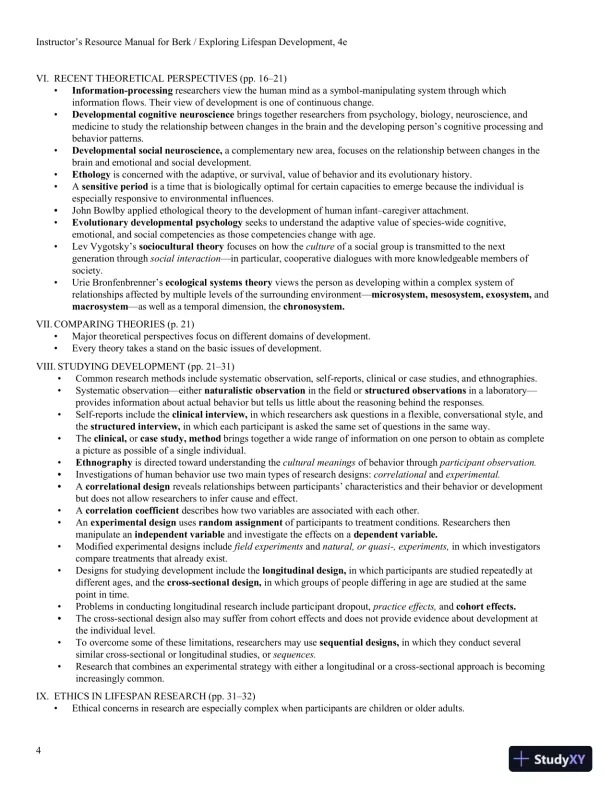 Exploring Lifespan Development, 4th Edition Class Notes - Page 5 preview image