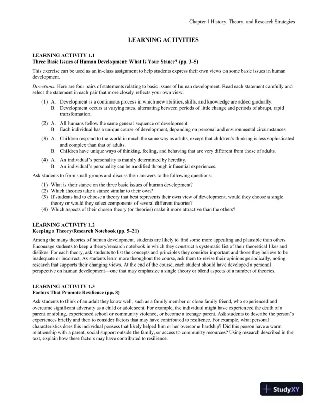Exploring Lifespan Development, 4th Edition Class Notes - Page 8 preview image