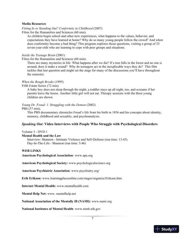 Lecture Notes for Abnormal Child and Adolescent Psychology, 8th Edition - Page 10 preview image