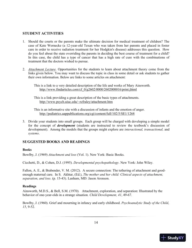 Lecture Notes for Abnormal Child and Adolescent Psychology, 8th Edition - Page 17 preview image
