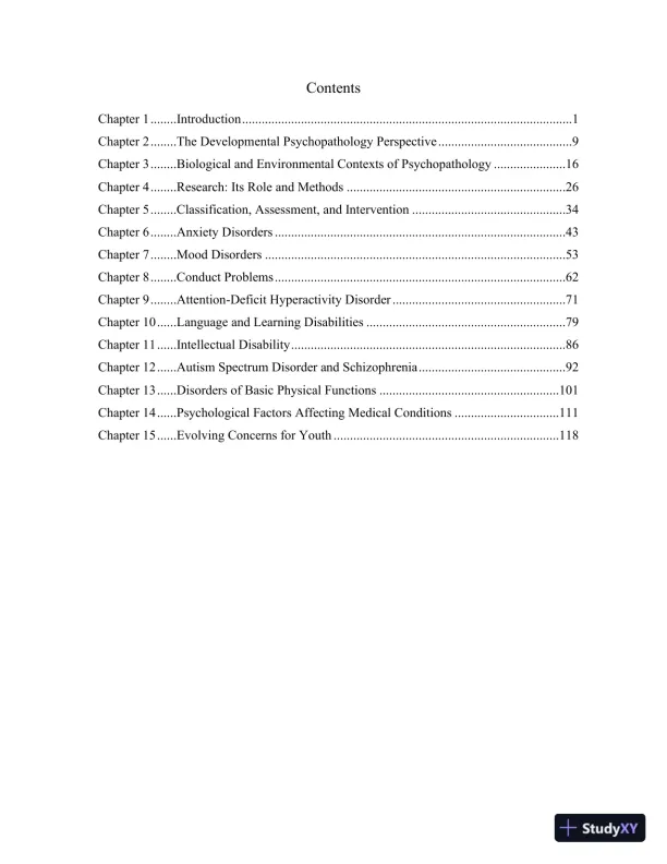 Lecture Notes for Abnormal Child and Adolescent Psychology, 8th Edition - Page 3 preview image