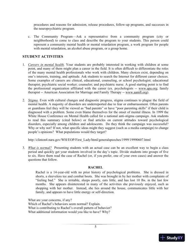 Lecture Notes for Abnormal Child and Adolescent Psychology, 8th Edition - Page 8 preview image