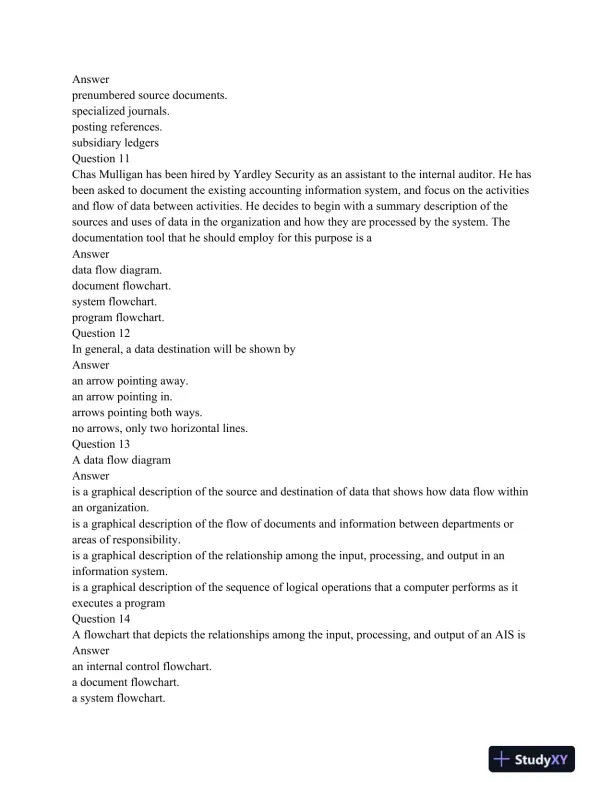 ACC 564 Final Exam Review: Key Accounting Information Systems Concepts and Fraud Detection - Page 4 preview image