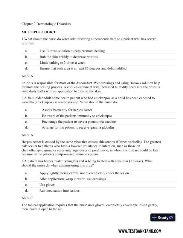 Clinical Guidelines in Primary Care: A Reference and Review Book 1st Edition Test Bank - Page 14 preview image