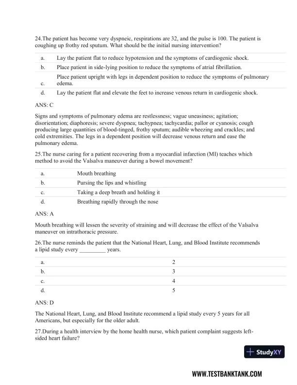 Clinical Guidelines in Primary Care: A Reference and Review Book 1st Edition Test Bank - Page 9 preview image