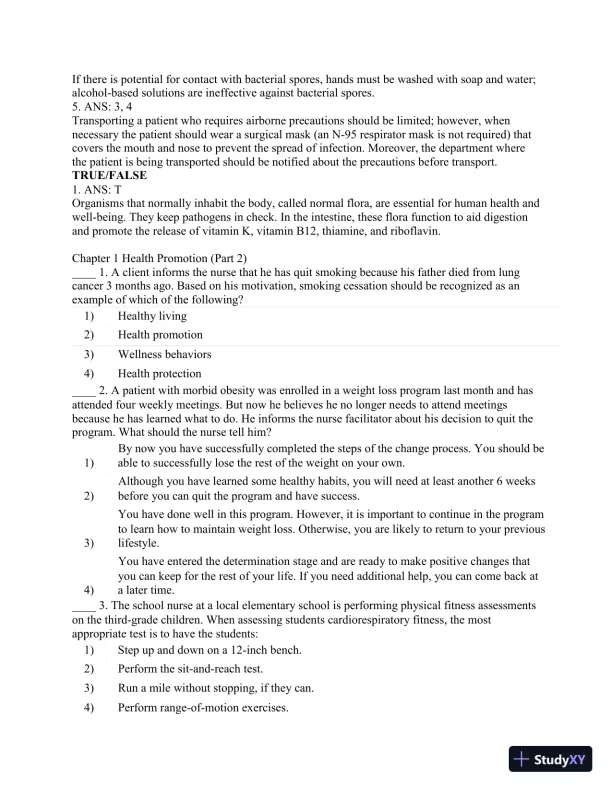 Test Bank for CURRENT Medical Diagnosis and Treatment 2020, 59th Edition - Page 10 preview image