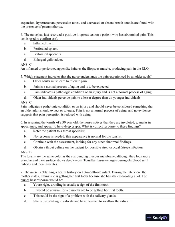 Test Bank for CURRENT Medical Diagnosis and Treatment 2020, 59th Edition - Page 17 preview image