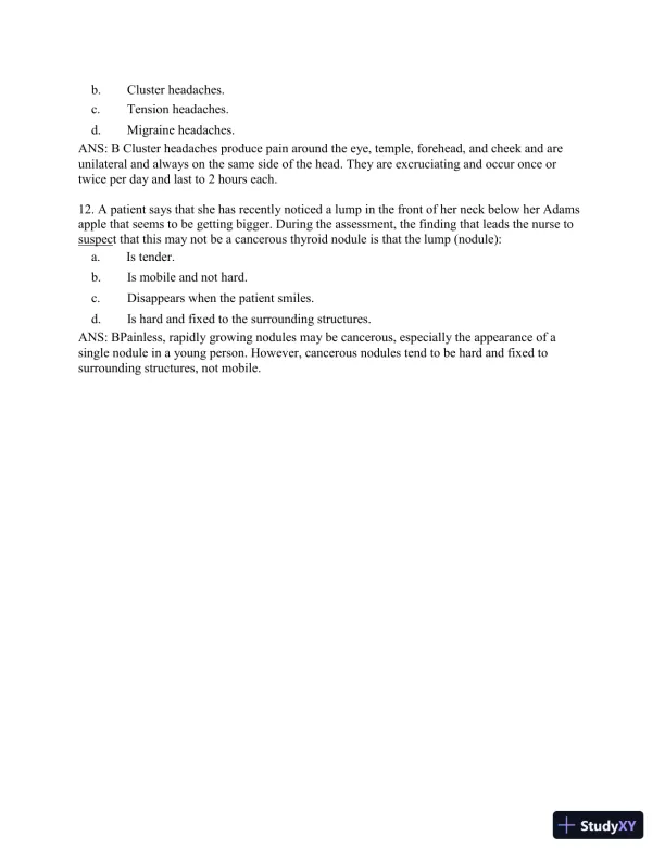 Test Bank for CURRENT Medical Diagnosis and Treatment 2020, 59th Edition - Page 19 preview image