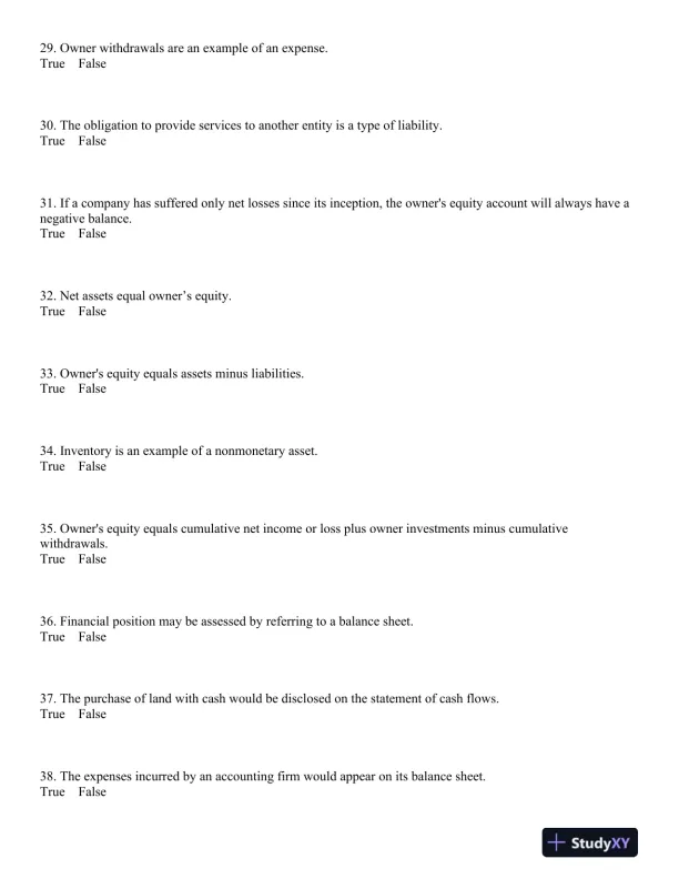 Principles of Financial Accounting 12th Edition Test Bank - Page 5 preview image