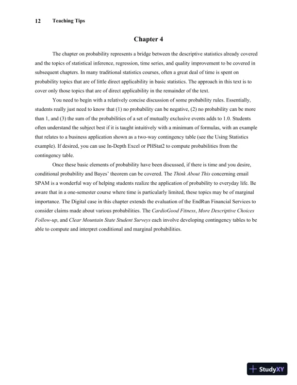 Solution Manual For Statistics for Managers Using Microsoft Excel, 7th Edition - Page 16 preview image