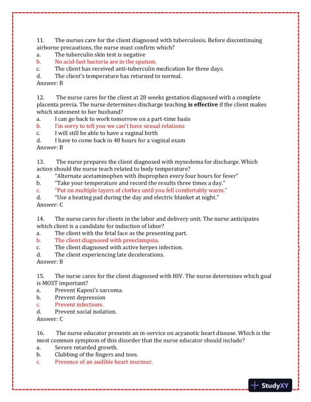 2023-2024 KAPLAN Pediatrics Predictor Exam With Answers (150 Solved Questions) - Page 5 preview image