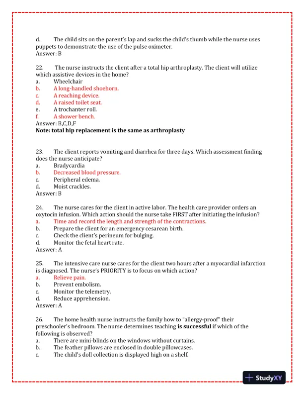 2023-2024 KAPLAN Pediatrics Predictor Exam With Answers (150 Solved Questions) - Page 7 preview image