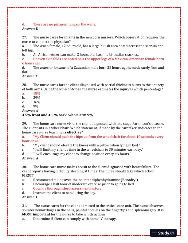 2023-2024 KAPLAN Pediatrics Predictor Exam With Answers (150 Solved Questions) - Page 8 preview image
