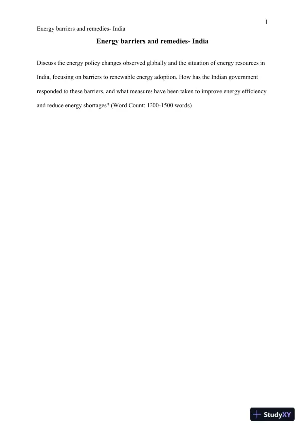 Energy barriers and remedies- India - Page 1 preview image