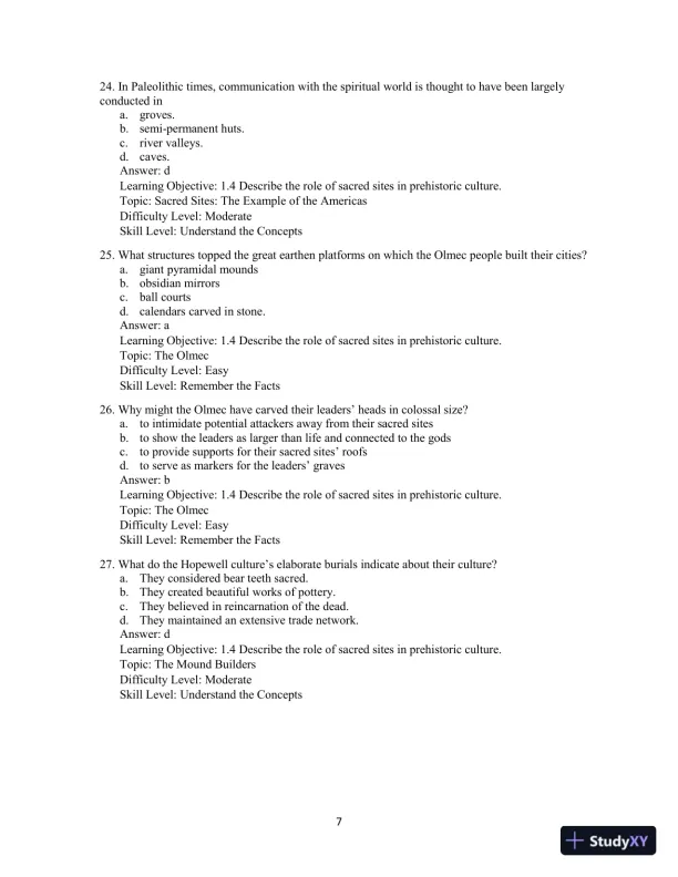 Test Bank For Humanities, The: Culture, Continuity, and Change, Volume 1, 4th Edition - Page 10 preview image