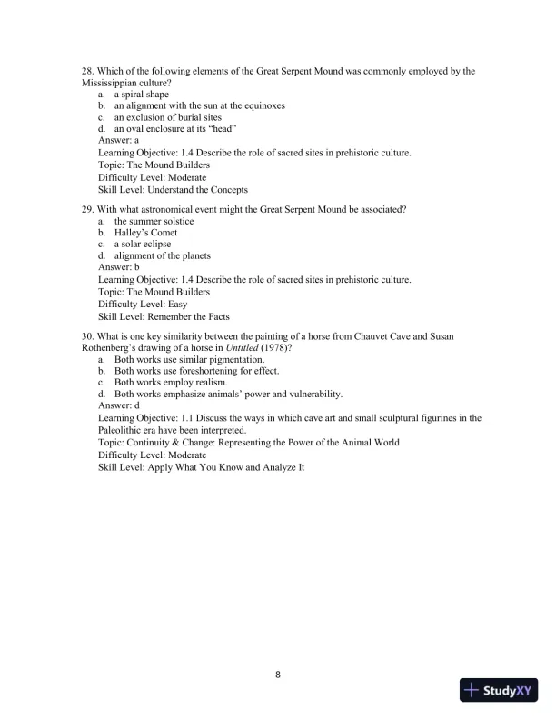 Test Bank For Humanities, The: Culture, Continuity, and Change, Volume 1, 4th Edition - Page 11 preview image