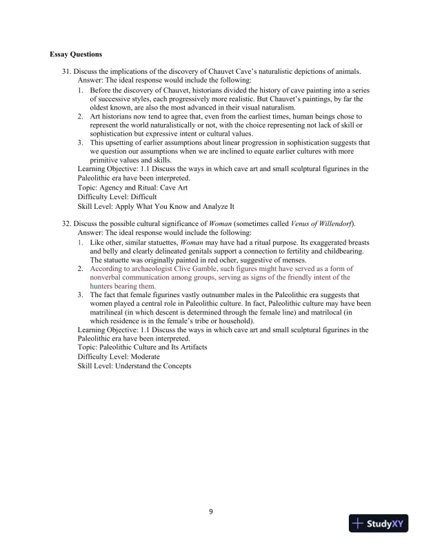 Test Bank For Humanities, The: Culture, Continuity, and Change, Volume 1, 4th Edition - Page 12 preview image