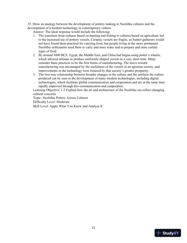 Test Bank For Humanities, The: Culture, Continuity, and Change, Volume 1, 4th Edition - Page 14 preview image