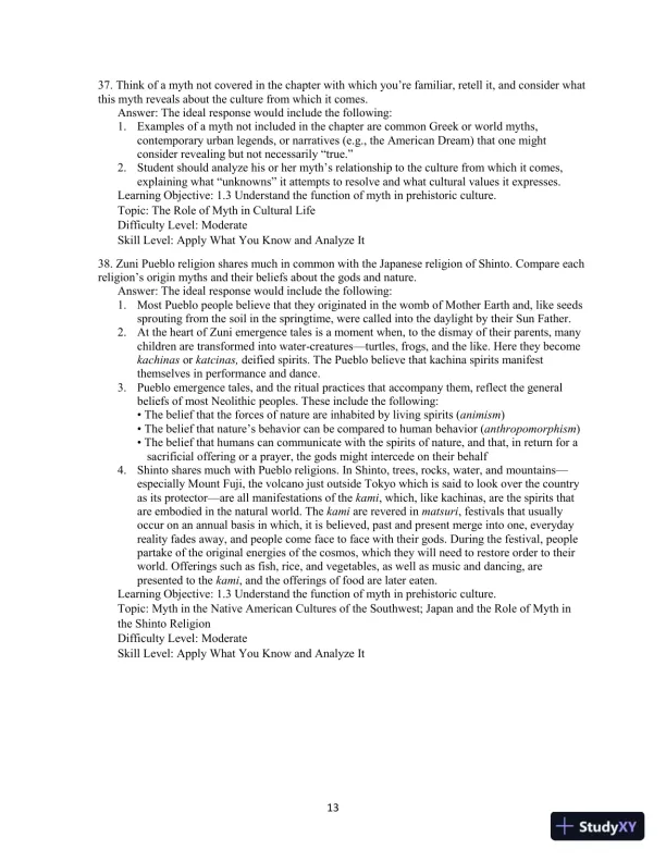 Test Bank For Humanities, The: Culture, Continuity, and Change, Volume 1, 4th Edition - Page 16 preview image